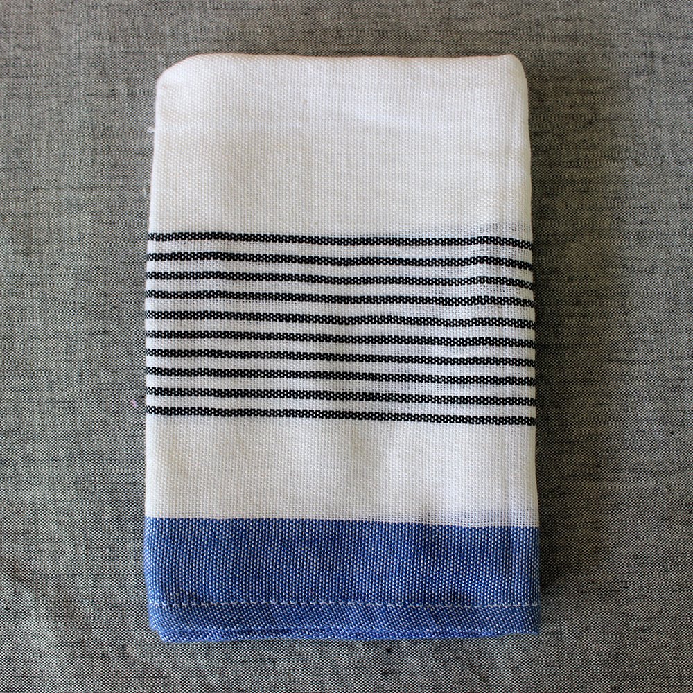 Handwoven Cotton Block Stripe Kitchen Towels - Image 14