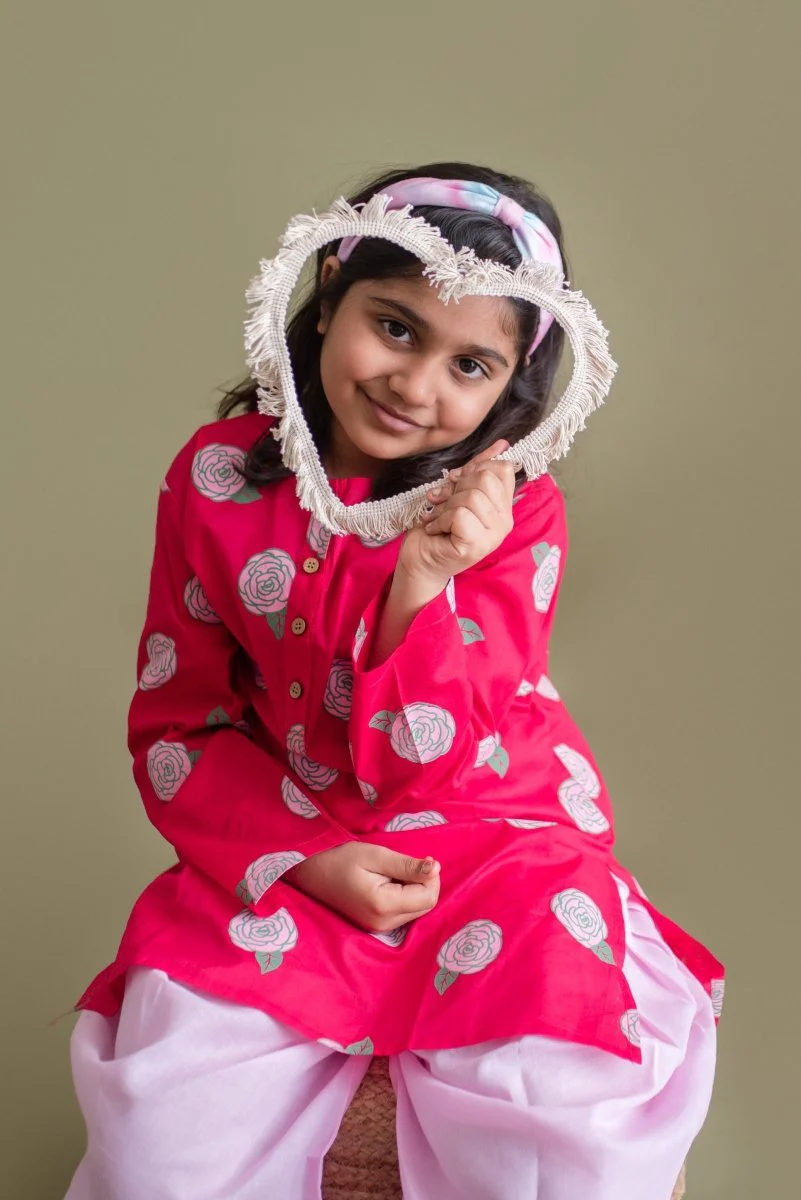 Bloomimg Red- Girls Ethnic Wear - Image 2