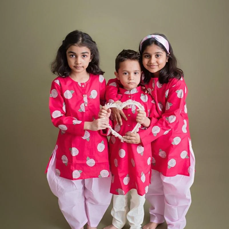 Bloomimg Red- Girls Ethnic Wear - Image 6