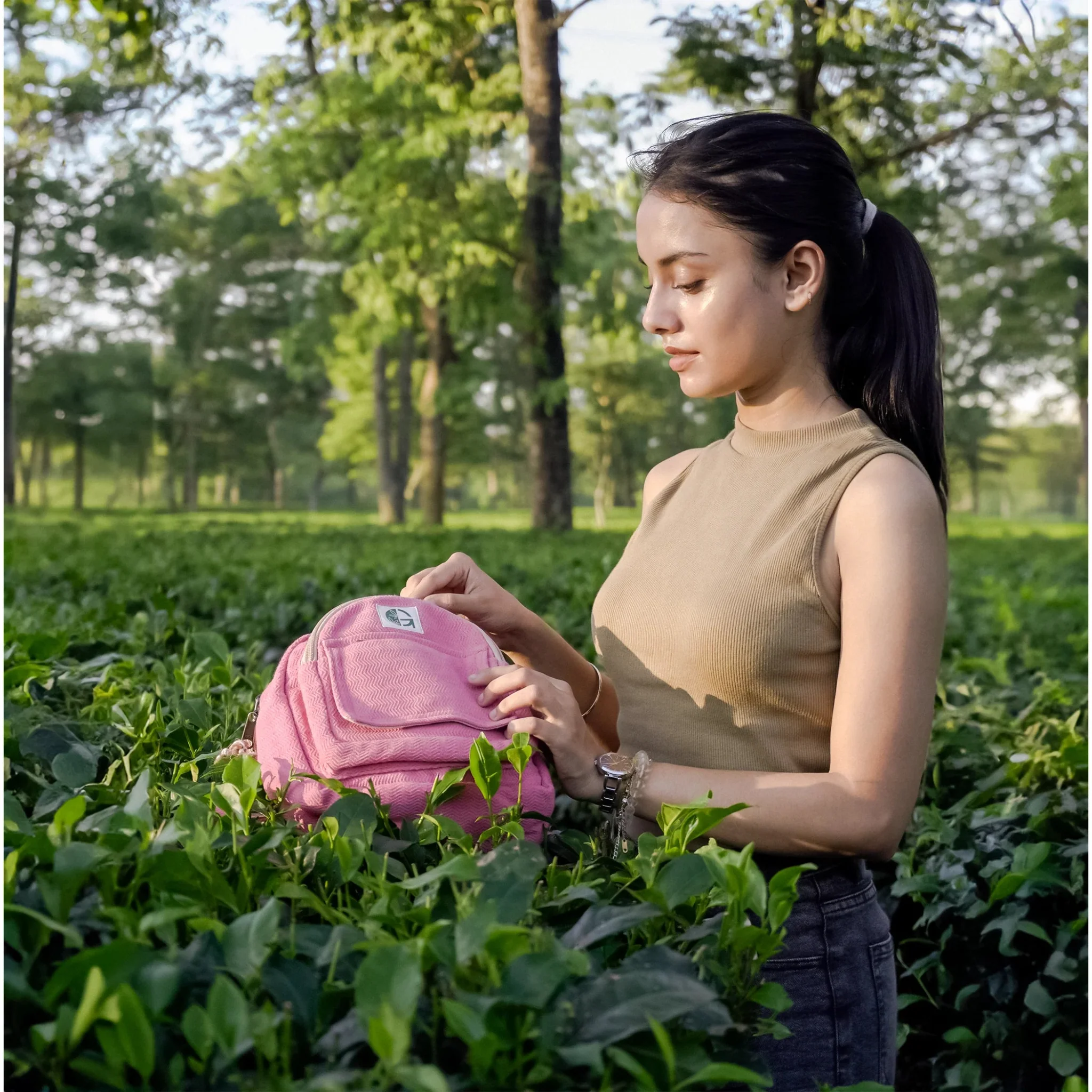 Pink Blossom Backpack | Stylish Mini Backpack for Travel & Daily Use - Image 18