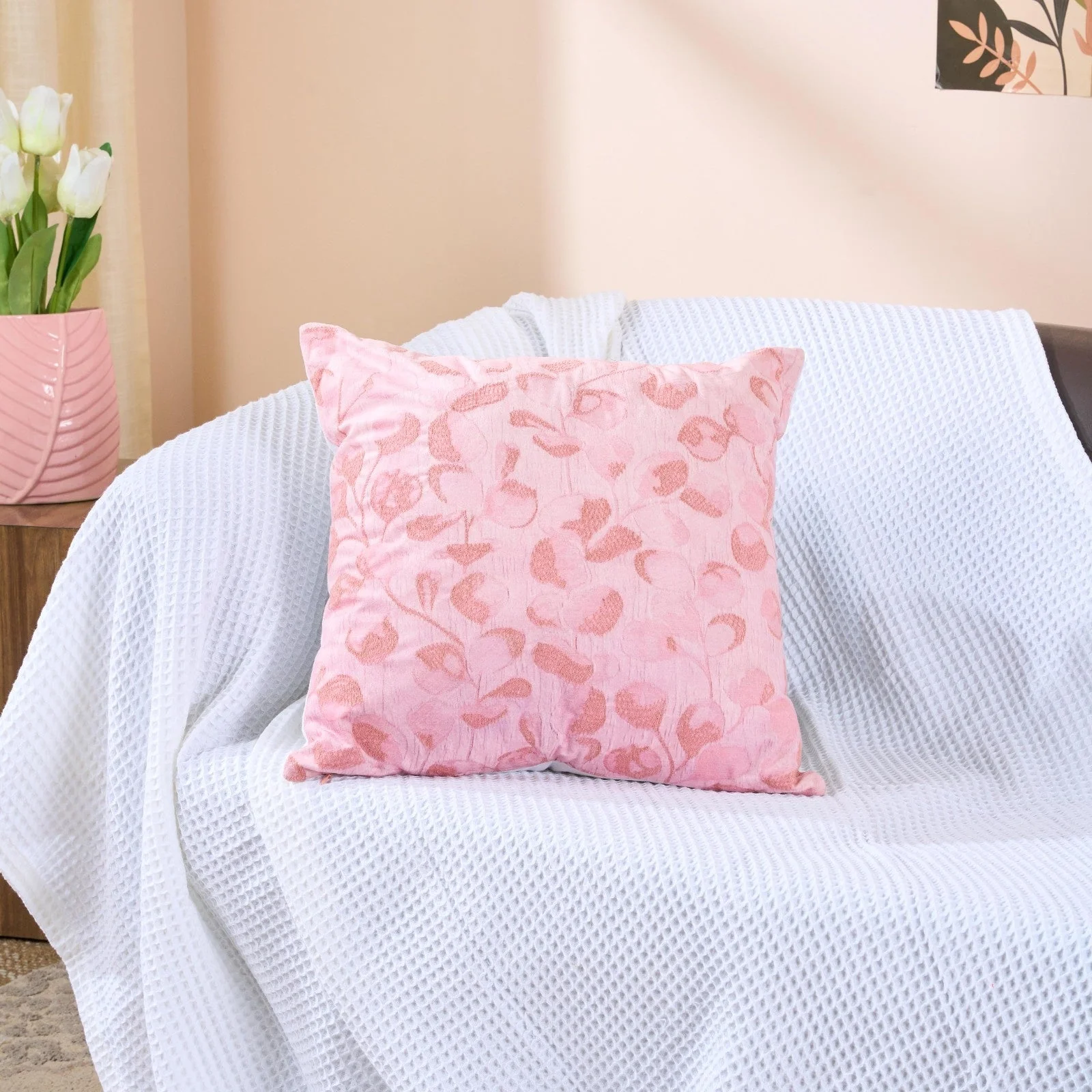 Blossom Dream Floral Cushion | Soft Decorative Accent Cushion