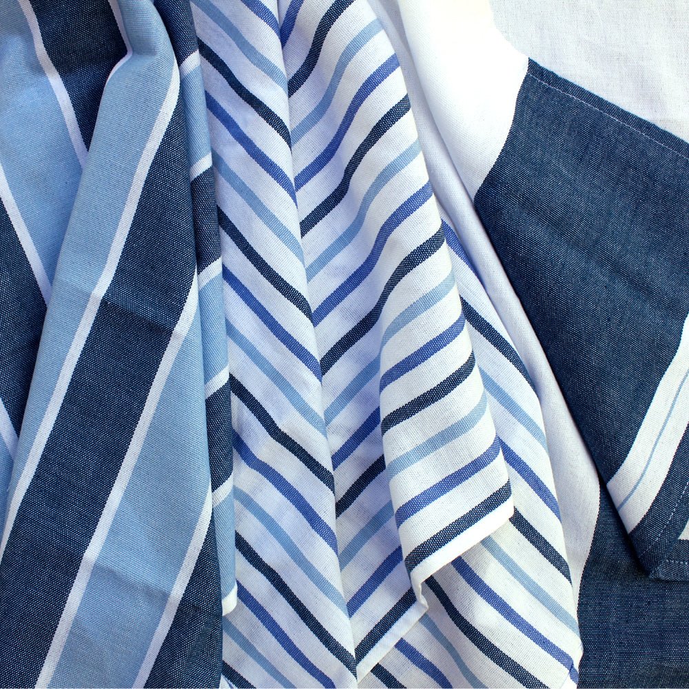 Blue Collection Kitchen Towel – Handwoven Cotton & Eco-Friendly Linen