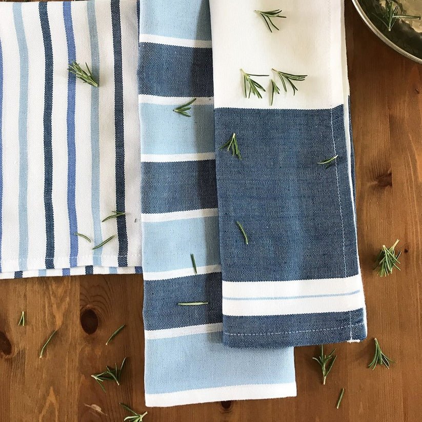 Blue Collection Kitchen Towel – Handwoven Cotton & Eco-Friendly Linen - Image 5