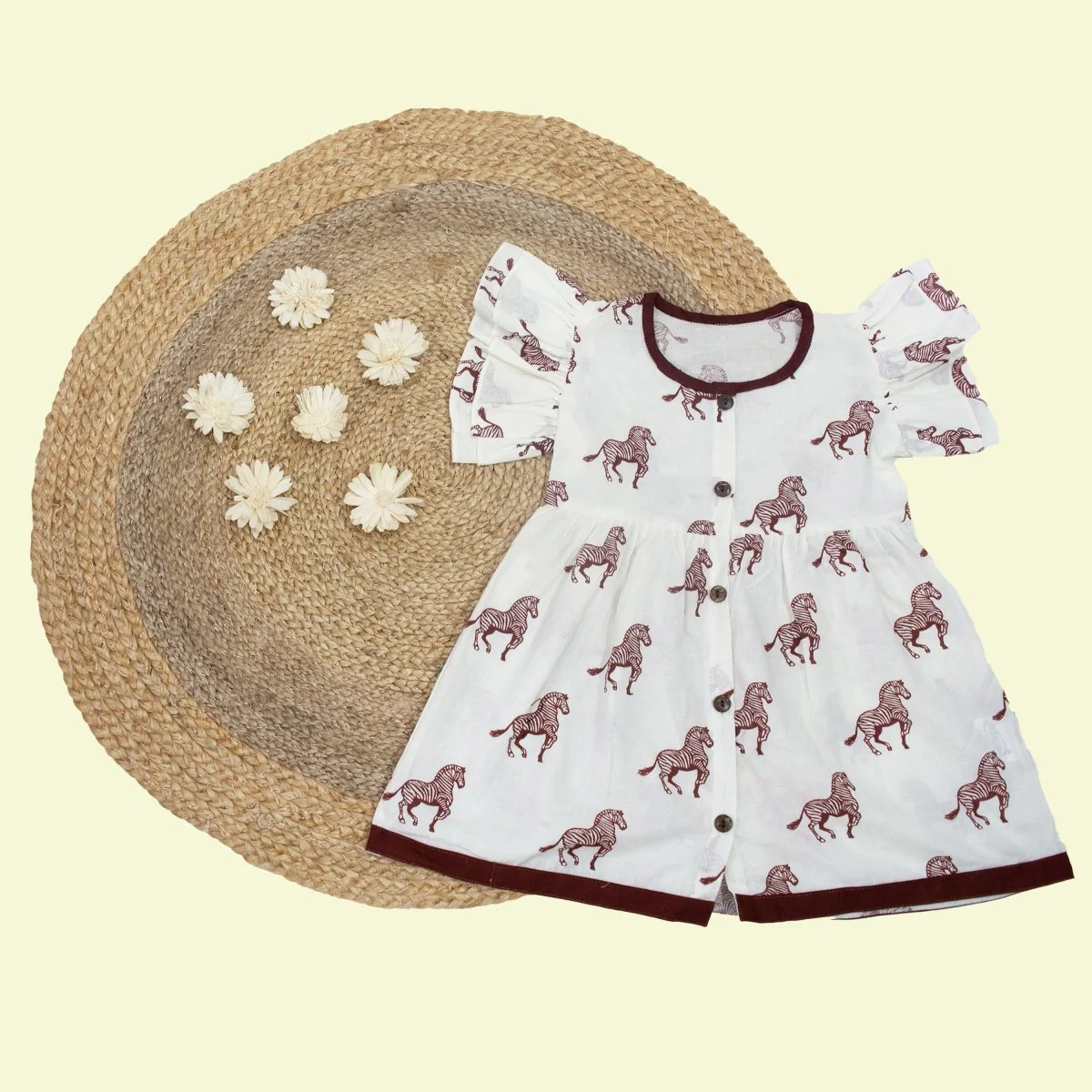 Pure Cotton Baby Dress with Printed Design - Image 2