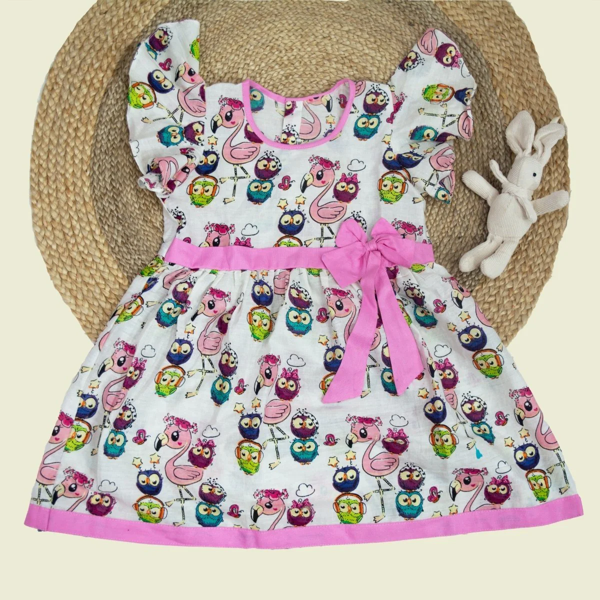 Pure Cotton Baby Dress with Printed Design - Image 6