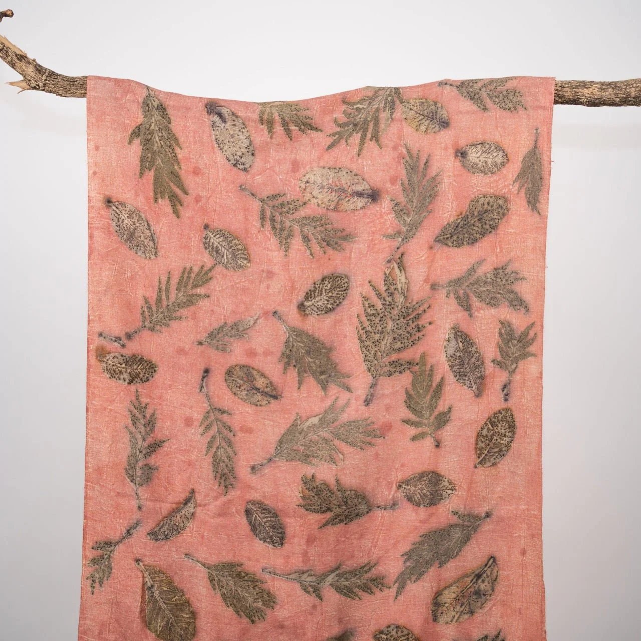 Blush Eri Silk Scarf – Handcrafted Natural Silk Stole - Image 4