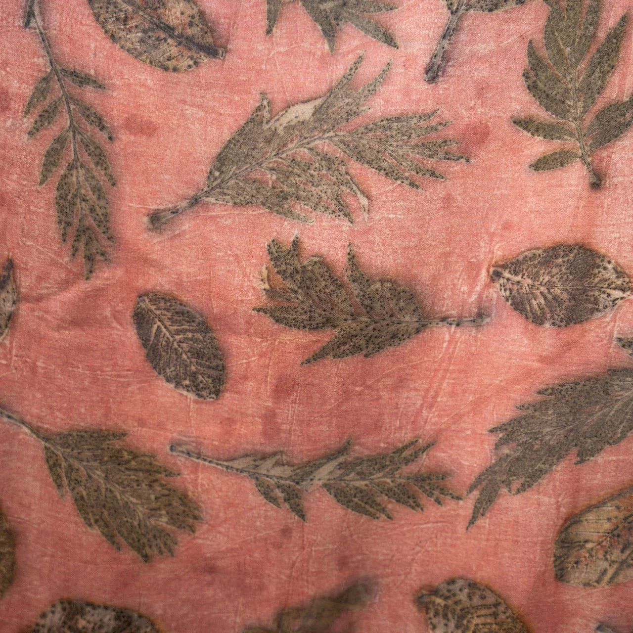 Blush Eri Silk Scarf – Handcrafted Natural Silk Stole - Image 5