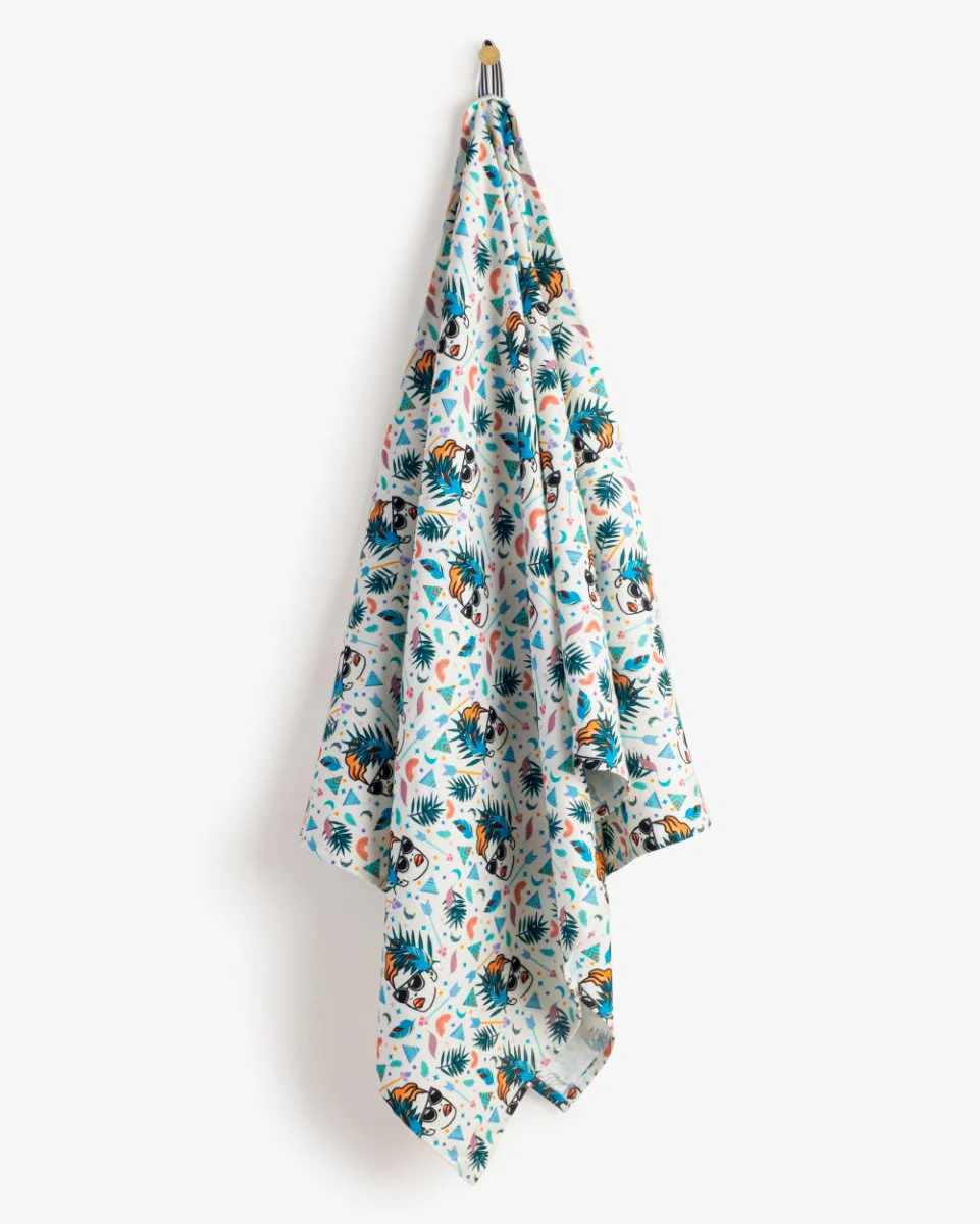 Bamboo & Cotton Blend Printed Beach & Bath Towel | Boho Lady - Image 4
