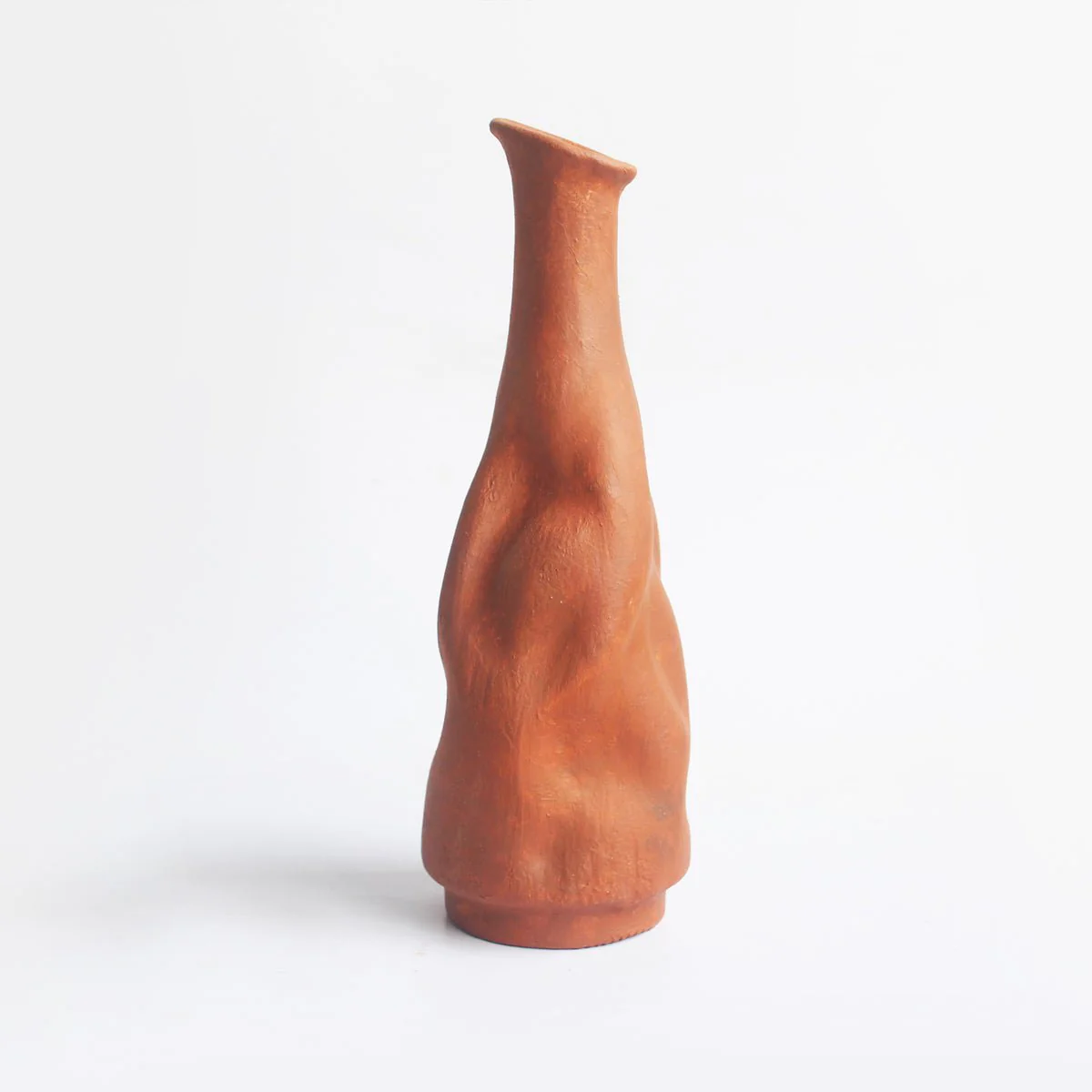 Bot Lipped Organic Terracotta Flower Vase - Image 3