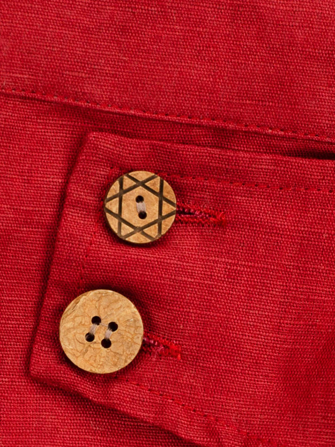 Boys Linen Plum Lounge Pants - Red | Comfortable Summer Bottoms - Image 3