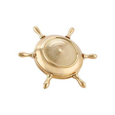 Brass Nautical Wheel Design Cigarettes Ashtray - Image 3