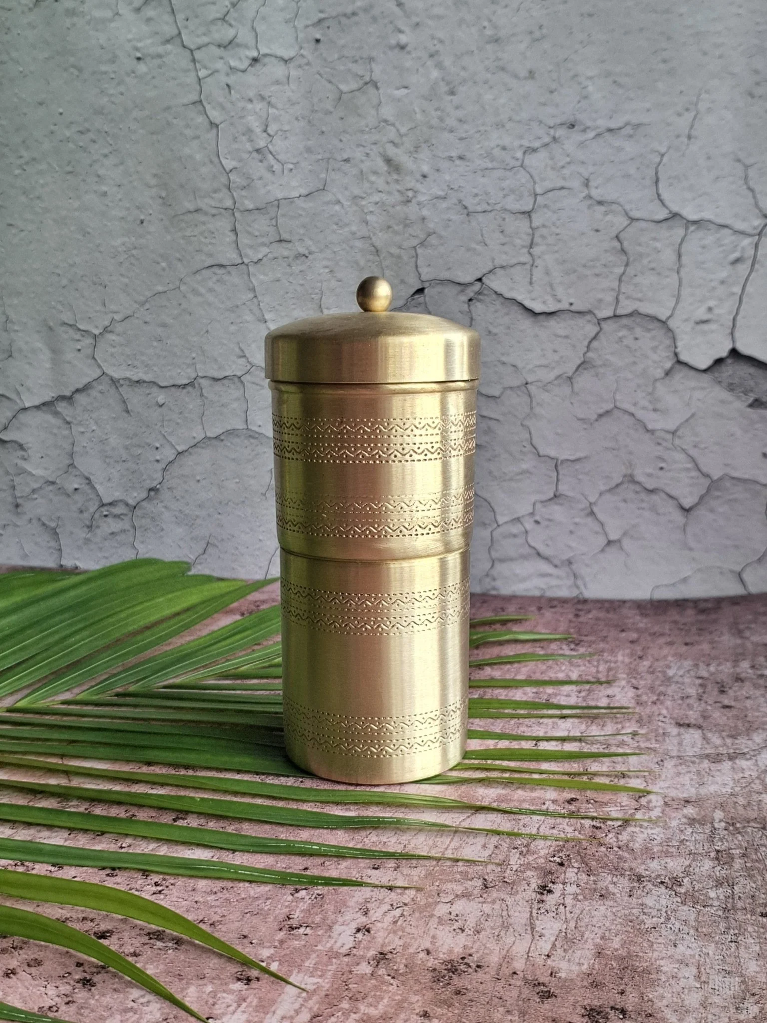 Brass Coffee Filter | Traditional Indian Coffee Brewing Accessory - Image 3