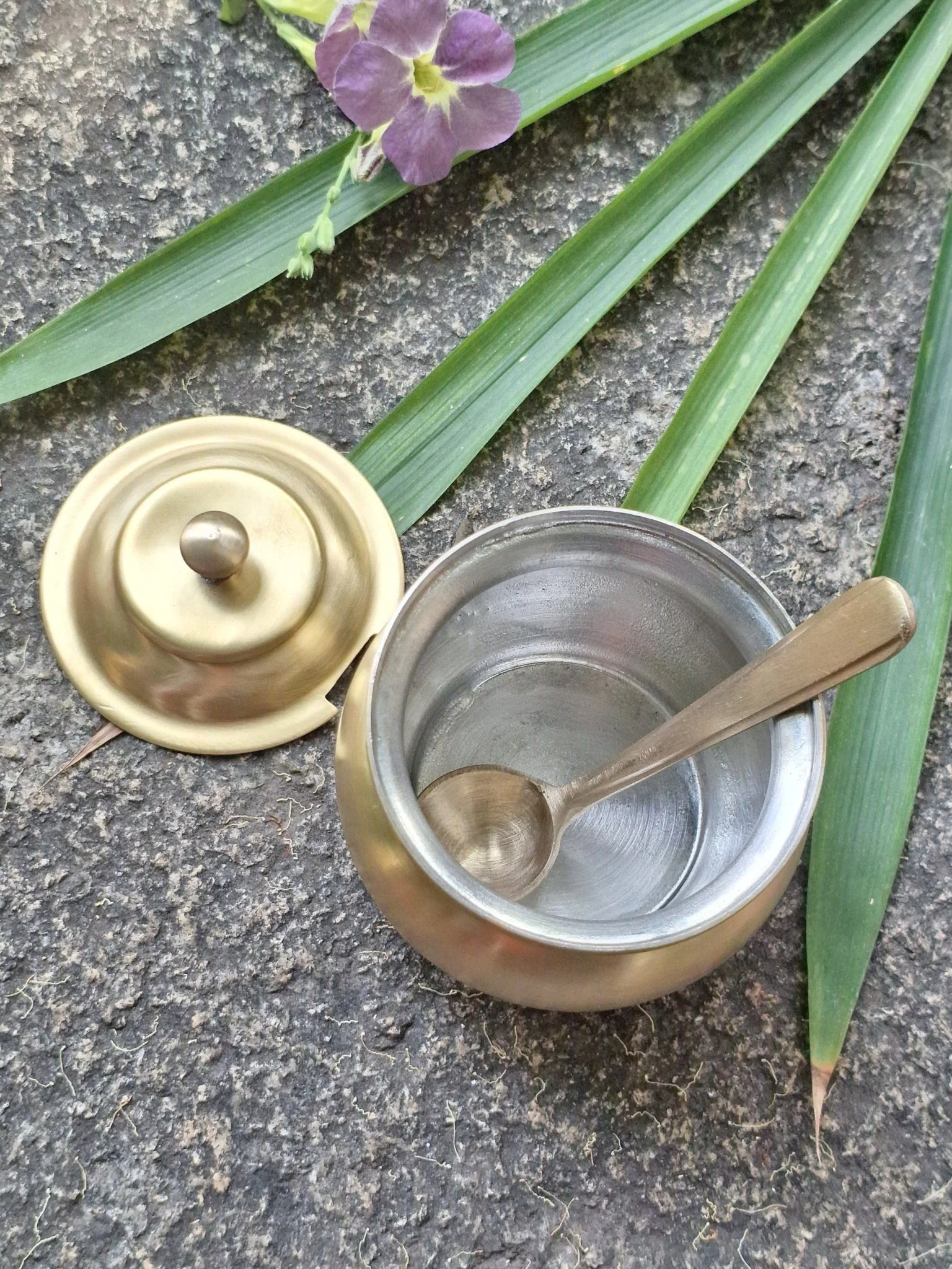 Brass Ghee Pot with Tin Coating | Traditional Indian Kitchenware - Image 2