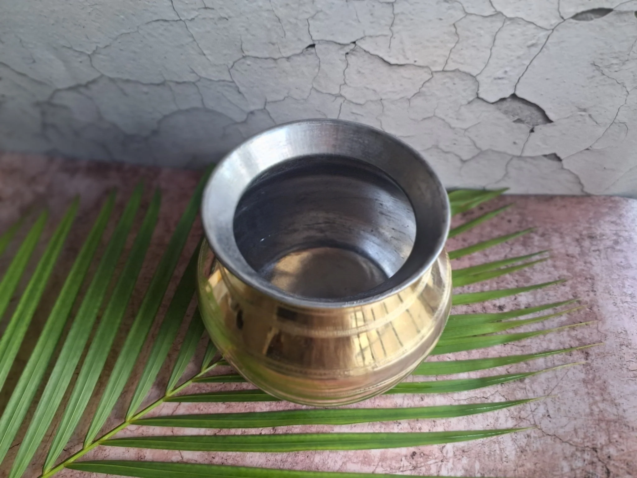 Brass Pongal Pot / Traditional Cooking Handi with Tin Coating - Image 2