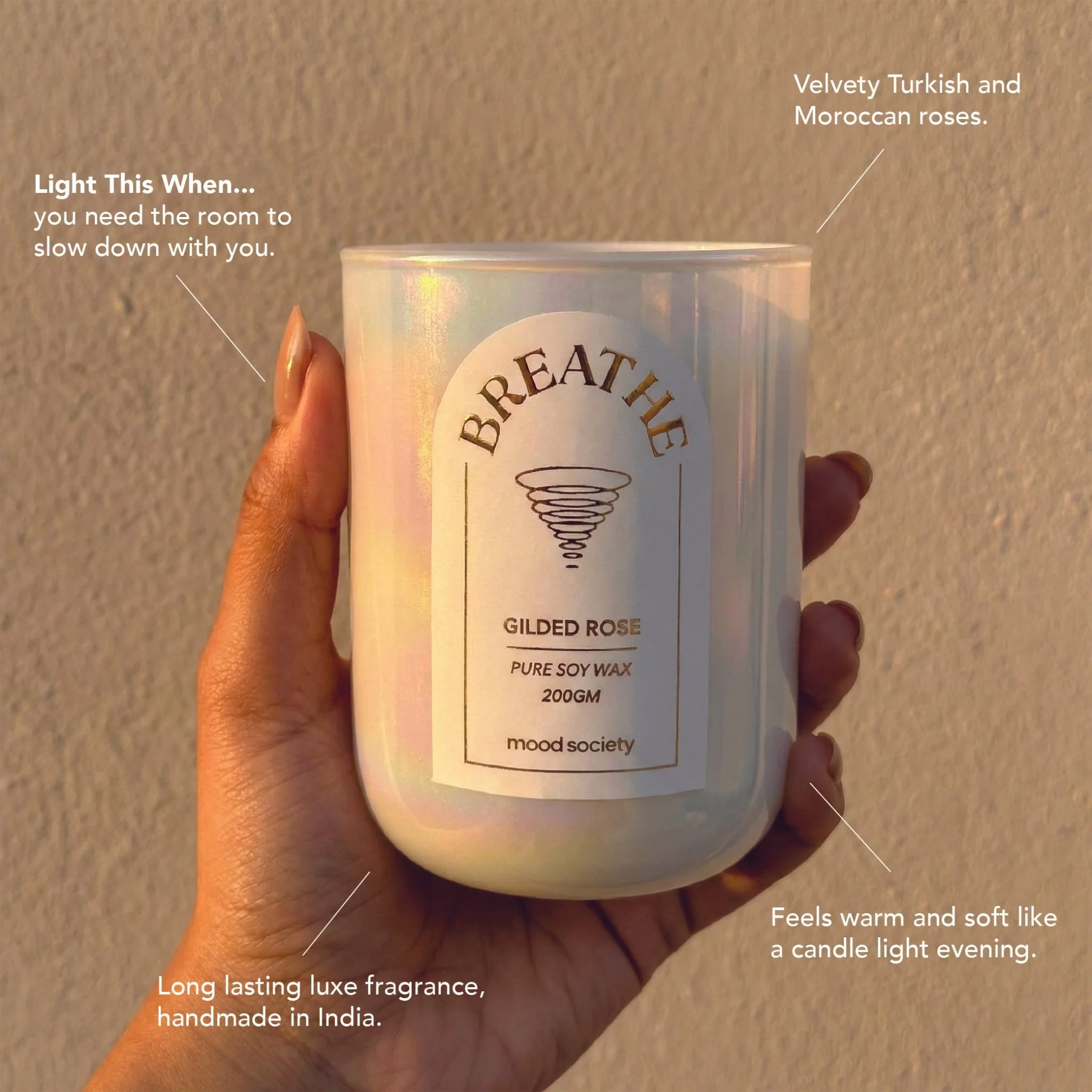 Breathe Scented Candle | Handcrafted Aromatherapy Candle - Image 2