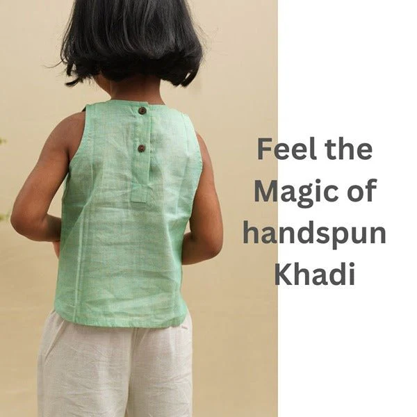 Sleeveless Cotton Top for Girls - Image 4