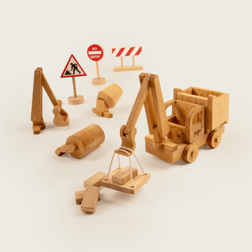 Build-It Construction Vehicles Set of 12 | Wooden Toy Set