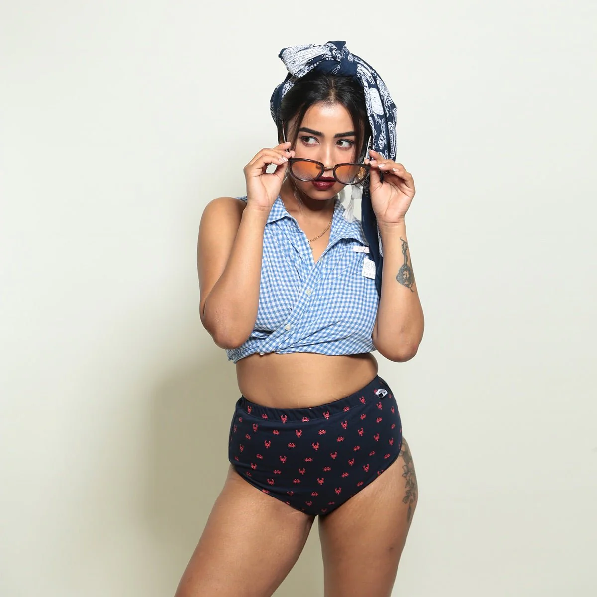 By the Shore Classic Biowashed Organic Cotton Brief- Navy Blue - Image 2