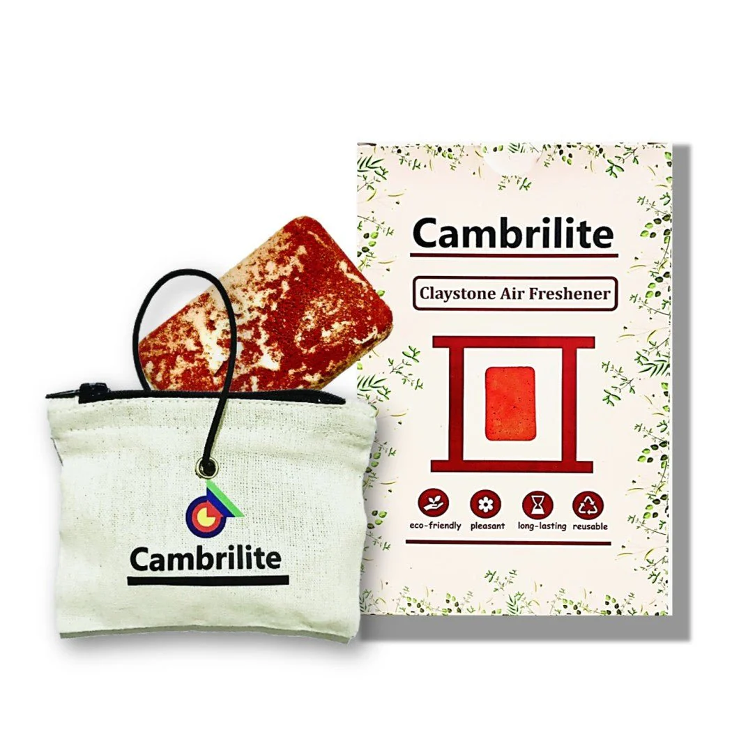 Cambrilite Camphor Claystone Car Freshener Sachet | Red | Pack of 1