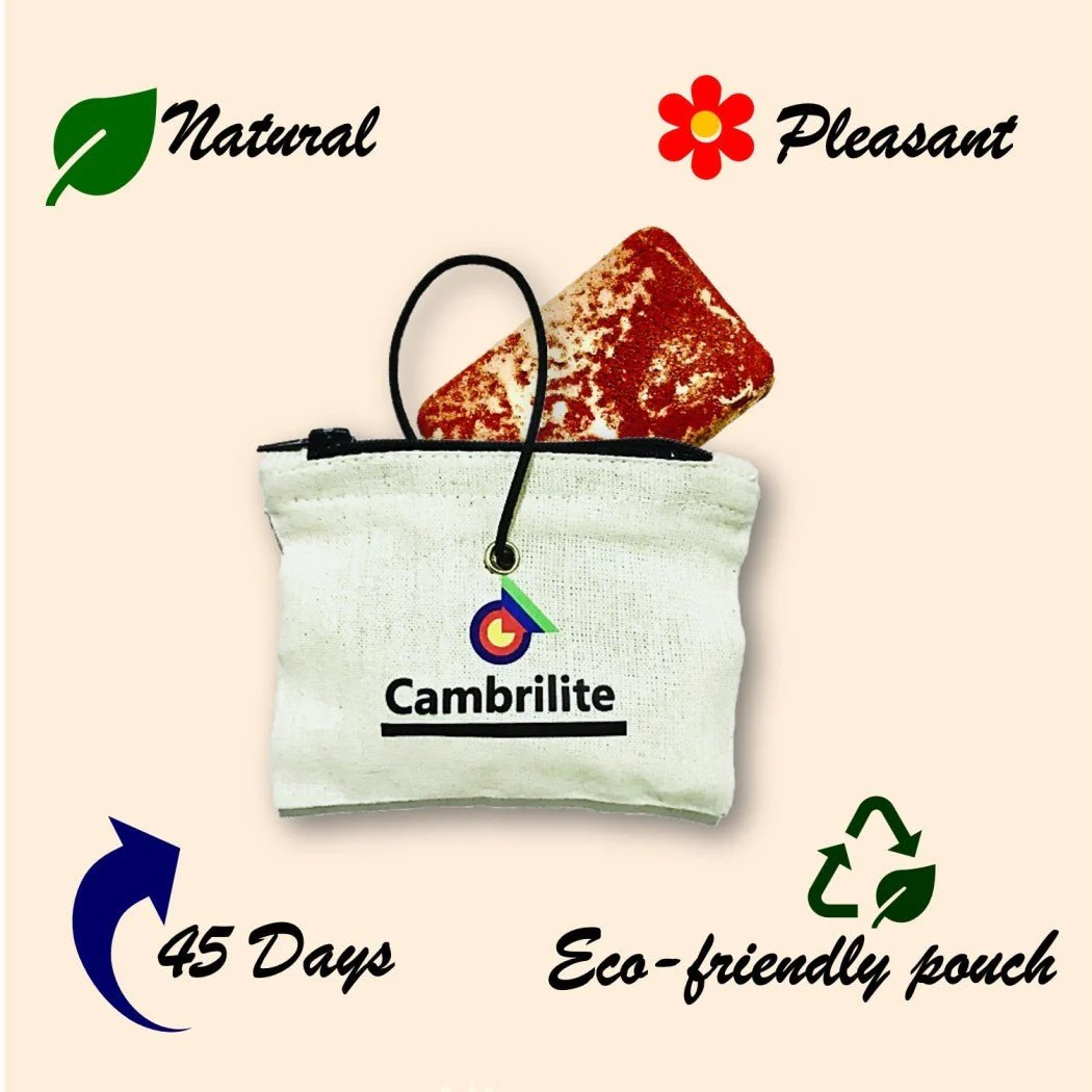 Cambrilite Camphor Claystone Car Freshener Sachet | Red | Pack of 1 - Image 7