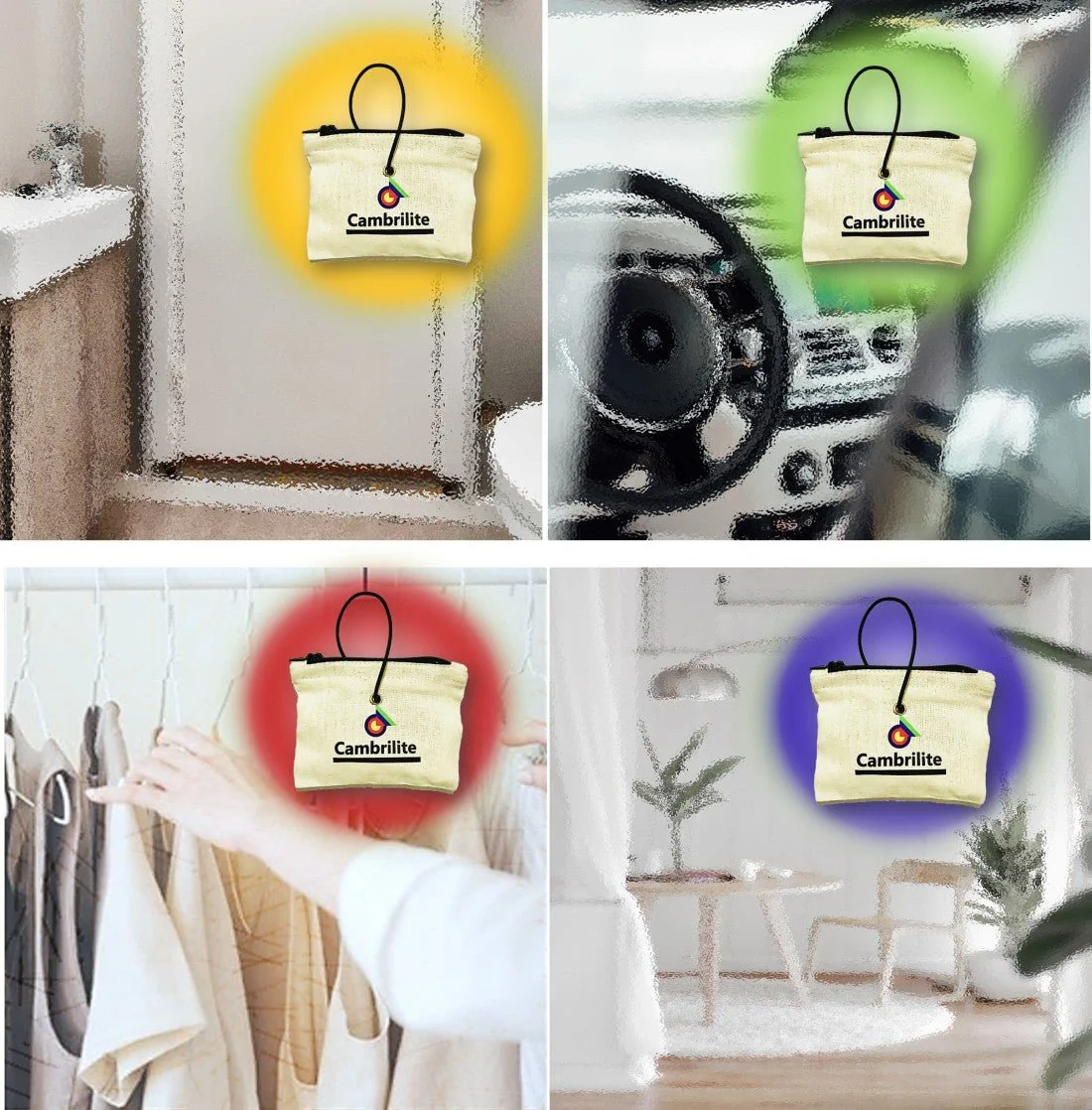 Cambrilite Camphor Hanging Pouch | Natural Air Freshener for Car - Image 5