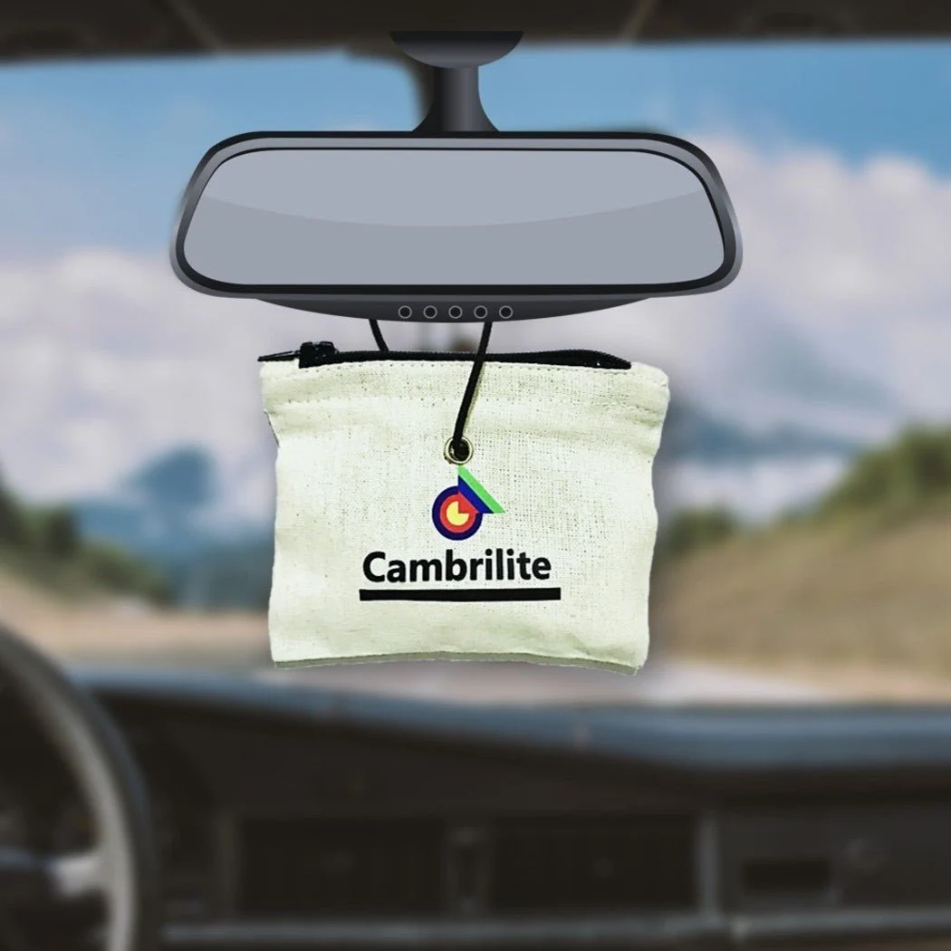 Cambrilite Camphor Hanging Pouch | Natural Air Freshener for Car - Image 6