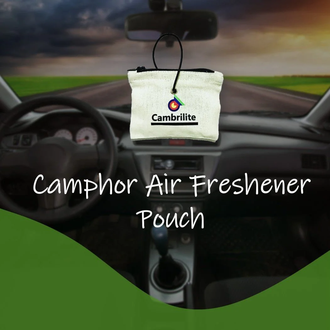 Cambrilite Camphor Hanging Pouch | Natural Air Freshener for Car - Image 7
