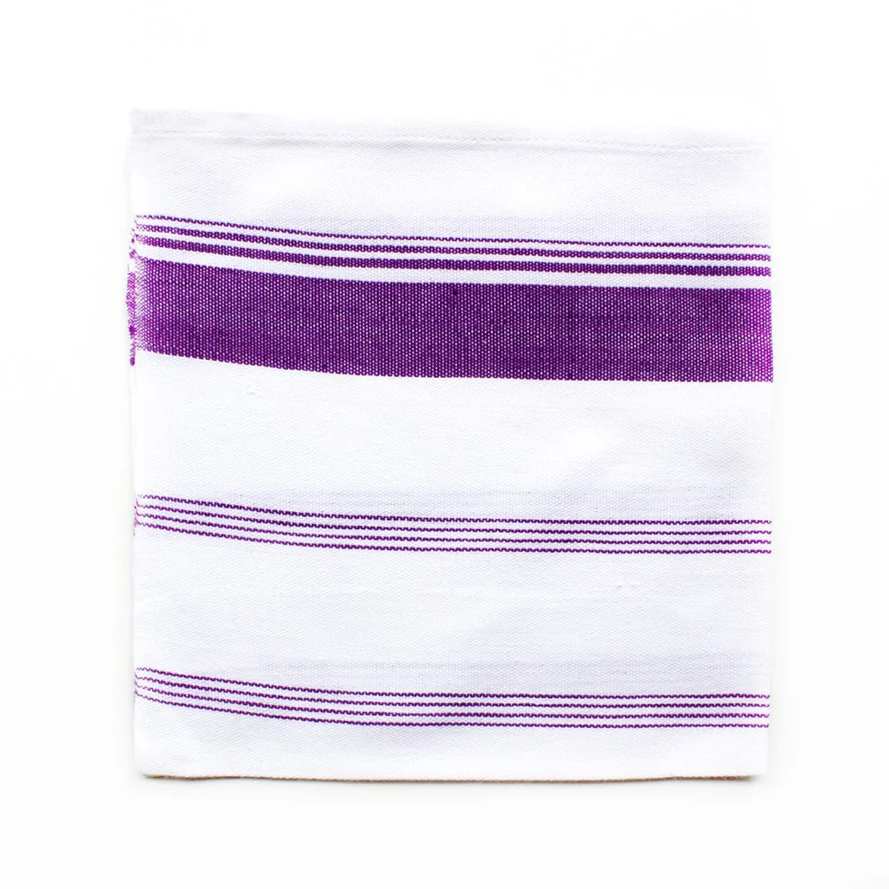 Handwoven Cotton Candy Stripe Kitchen Towel - Image 9