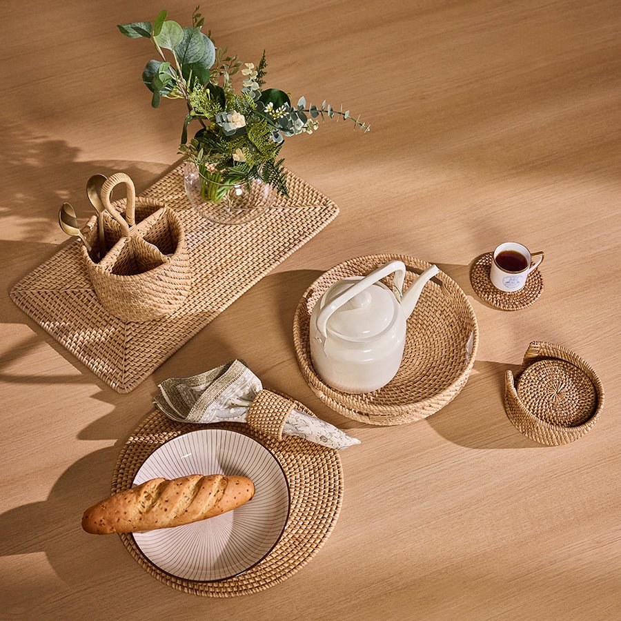 Multipurpose Serving & Decorative Capri Rattan Tray