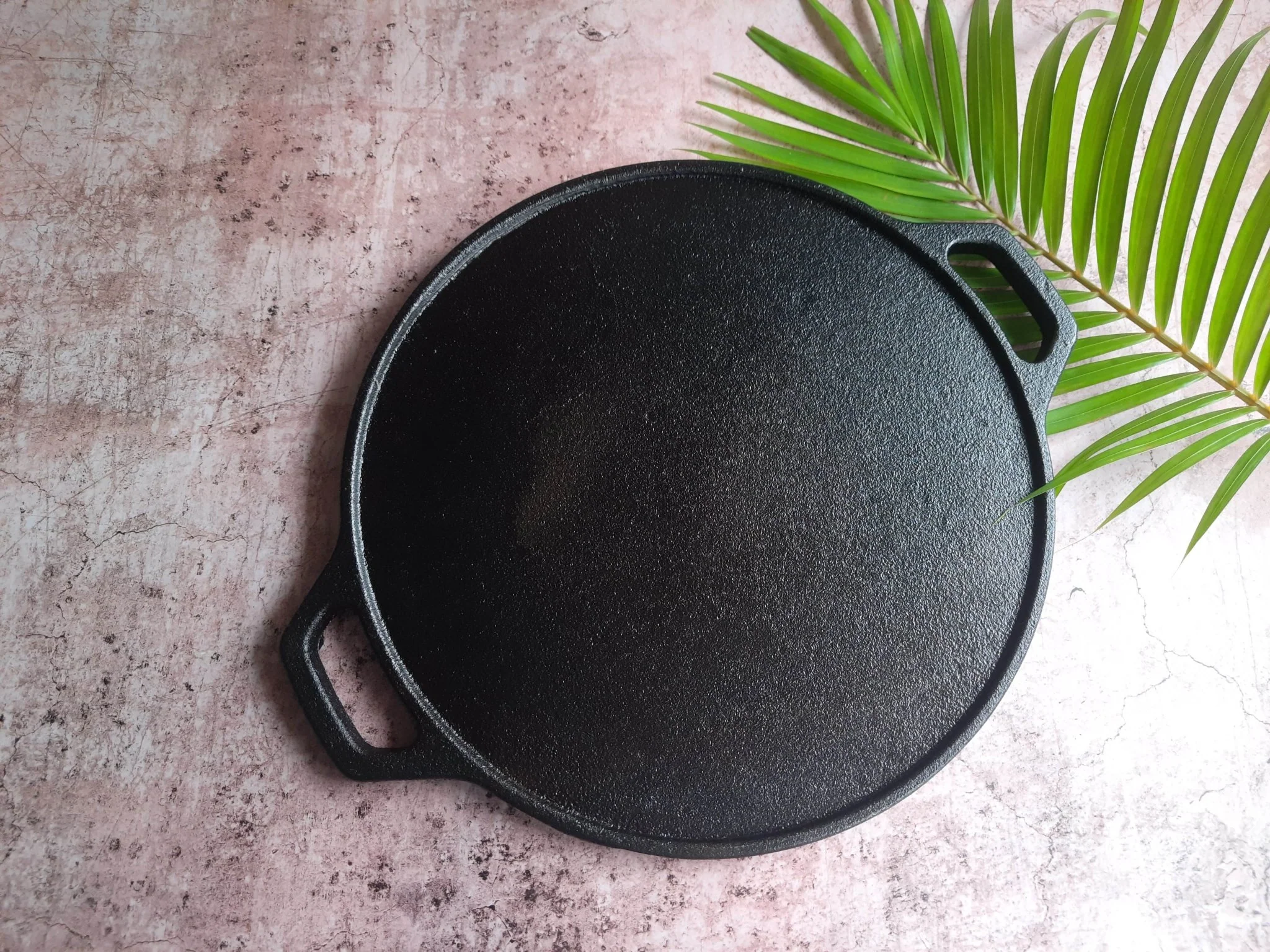 Cast Iron Double Handle Dosa Tawa | Heavy Duty Traditional Cookware