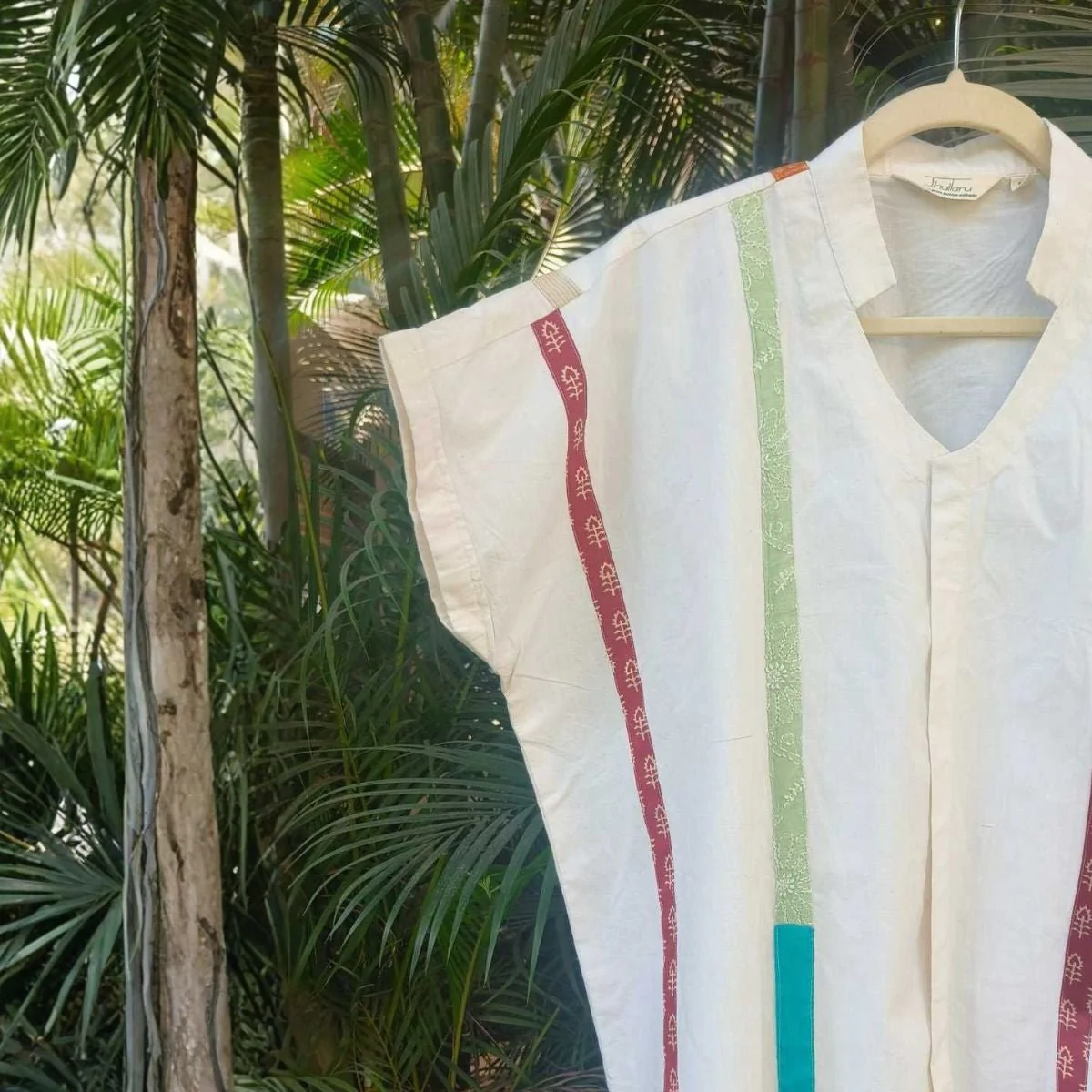 Celest White Organic Cotton Statement Shirt for Women - Image 4