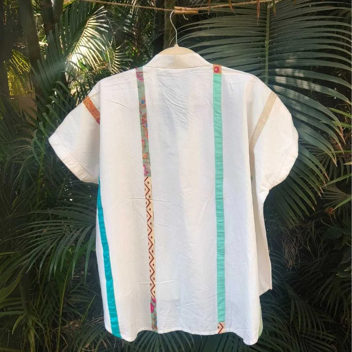 Celest White Organic Cotton Statement Shirt for Women - Image 7