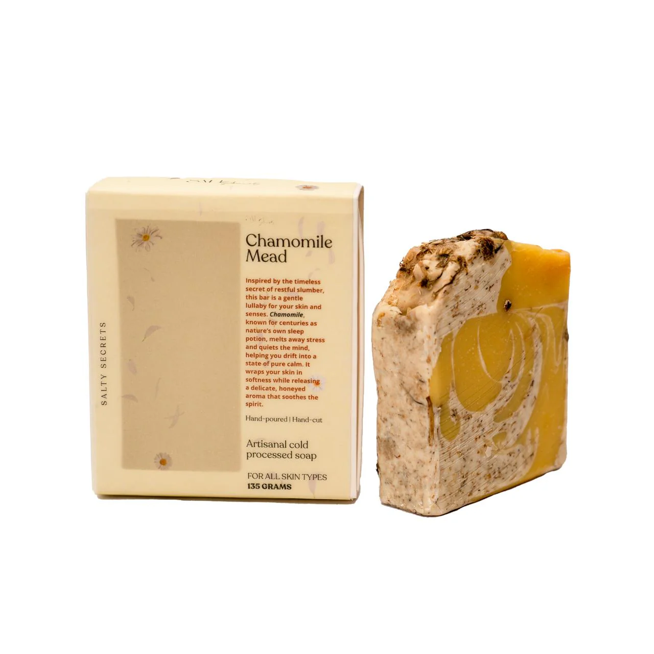 Chamomile Mead Soap Bar- Calming Herbal Handmade Soap - Image 2