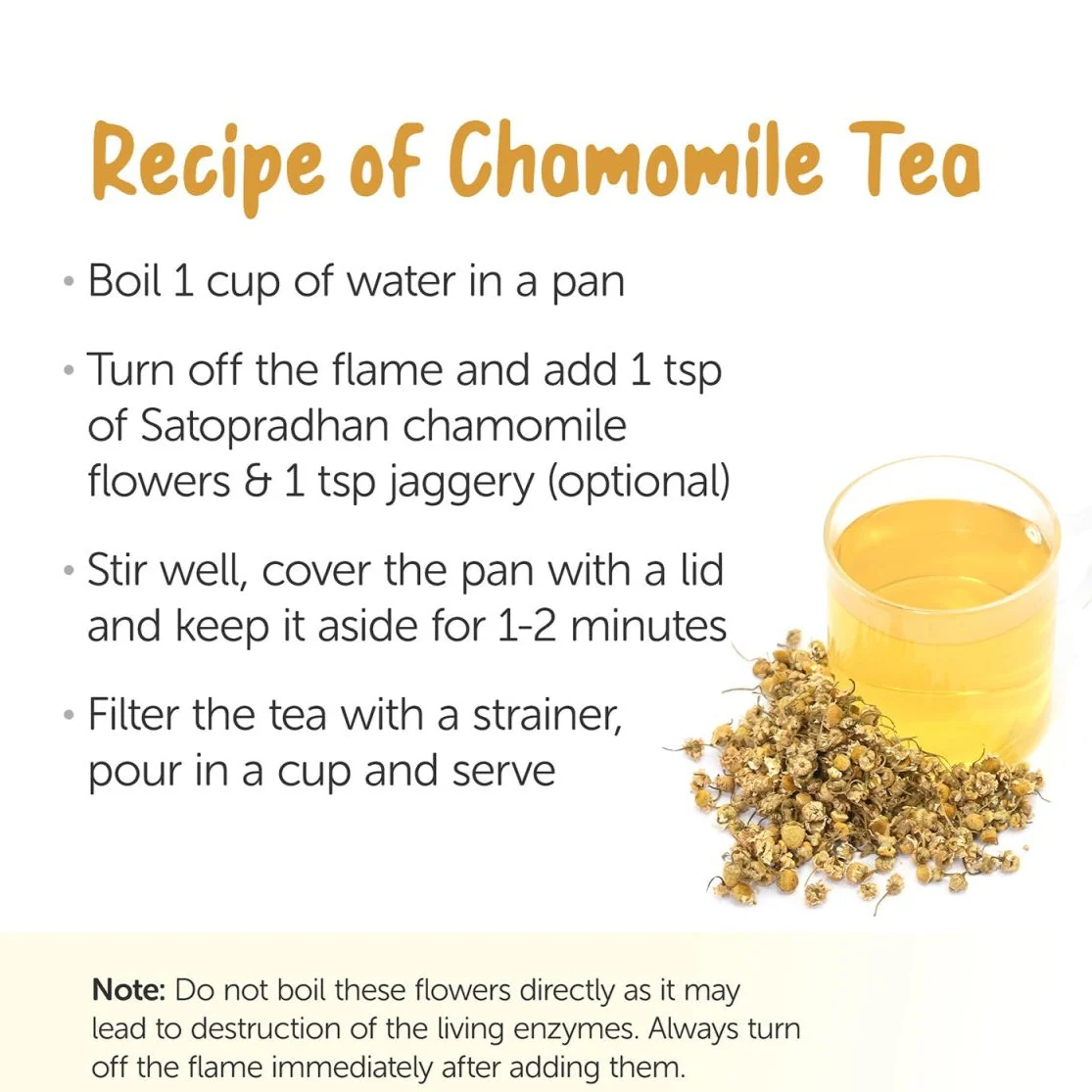 Chamomile Tea- Organic & Naturally Shade Dried Flowers-25g - Image 3