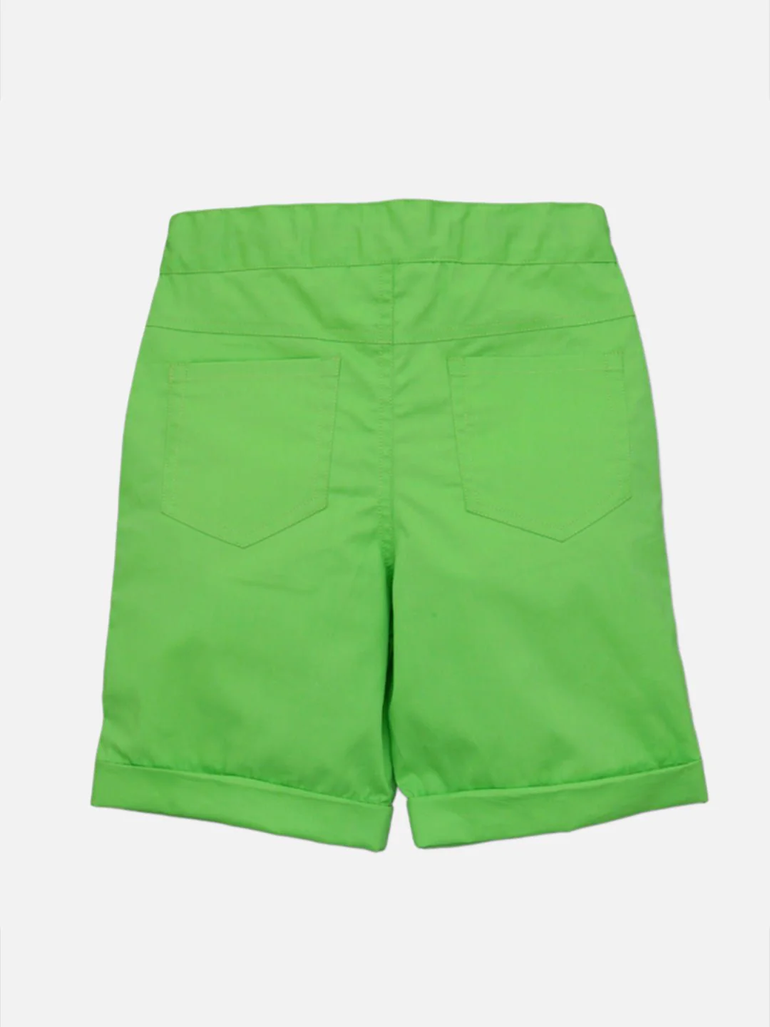 Boys Chartreuse Green Shorts Regular Fit – Comfortable Casual Summer W - Image 2