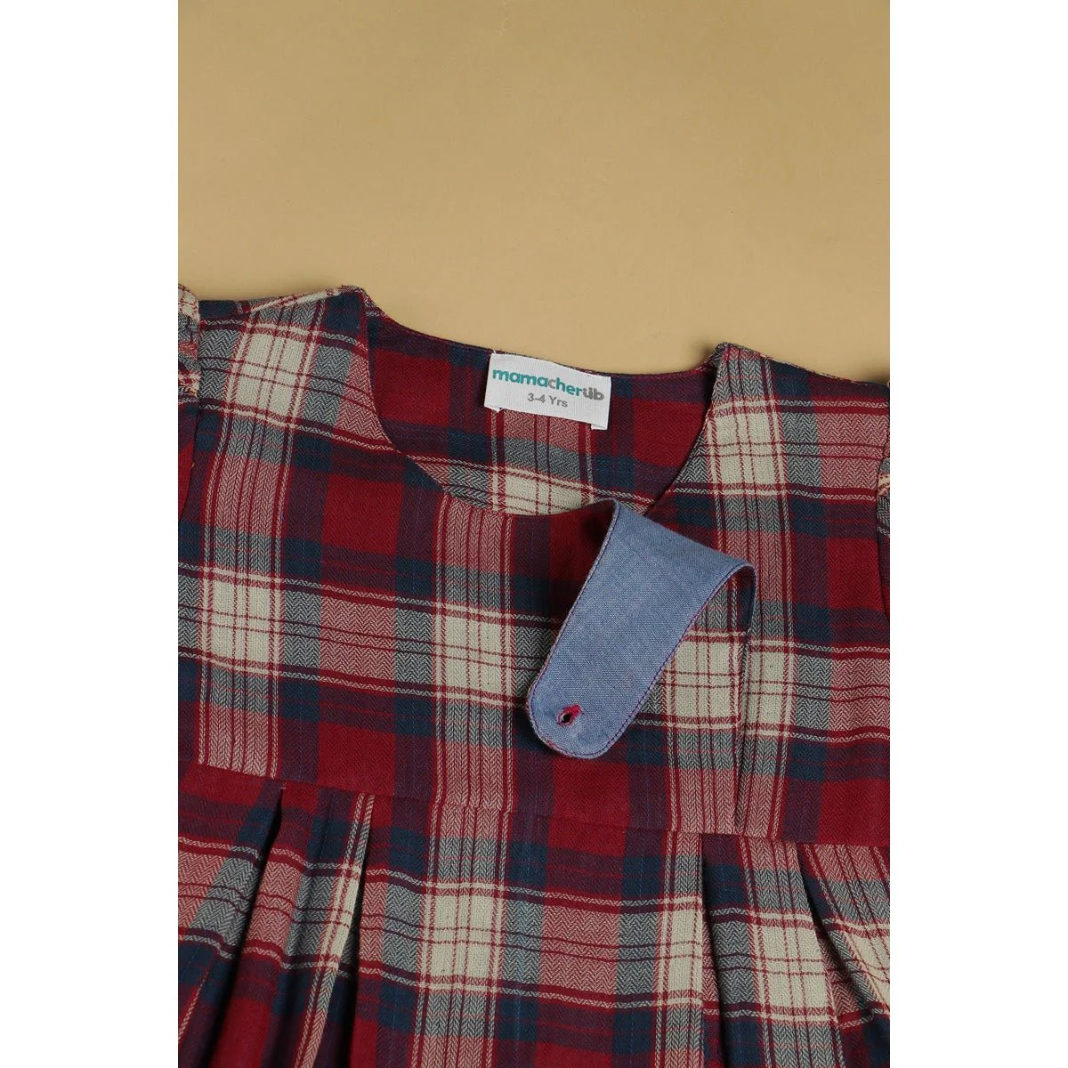 Checkered Rabbit Dress | Soft Cotton Dress for Girls - Image 7