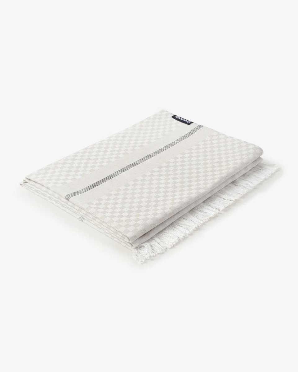 Bamboo & Cotton Blend Woven Bath Towel | Chequerboard - Image 5