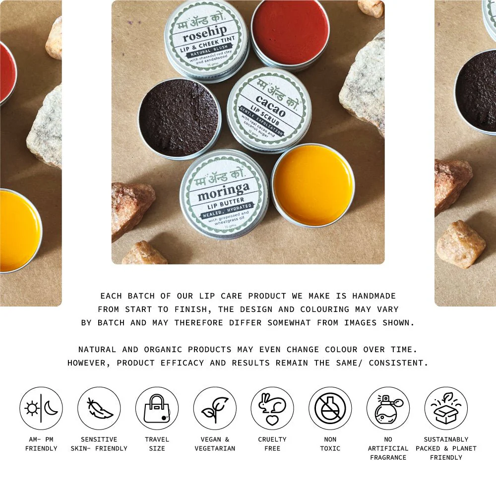Lip Care Set | Lip Scrub, Lip Butter, Lip & Cheek Tint - Image 9