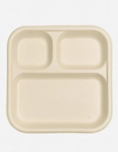 3 Compartment Disposable Chombo Meal Tray