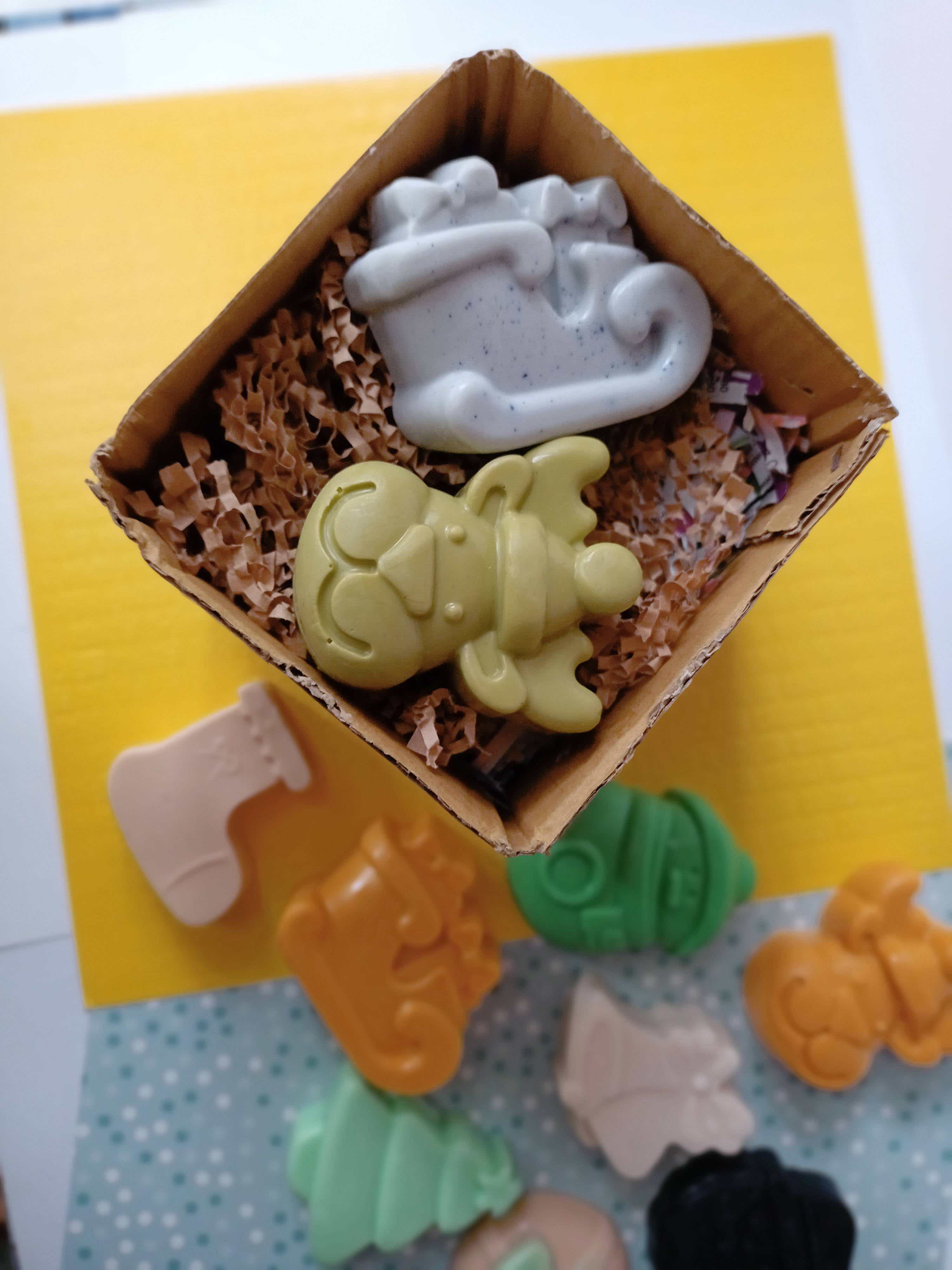 Christmas Cartoon Shaped Kids Soap Bar Set