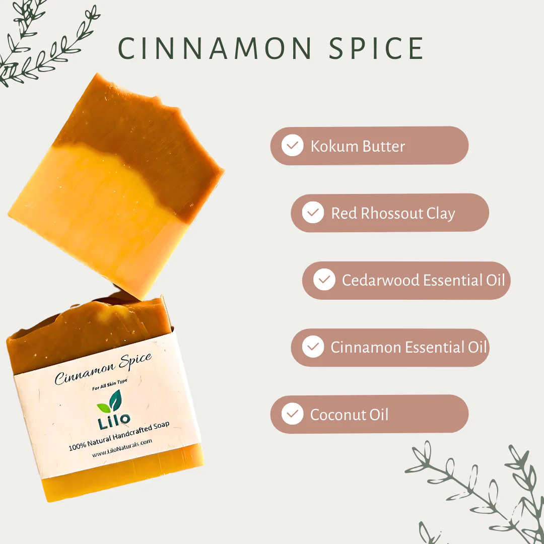 Cinnamon Spice Bar Soap with Orange, Cinnamon & Kokum Butter - Image 2