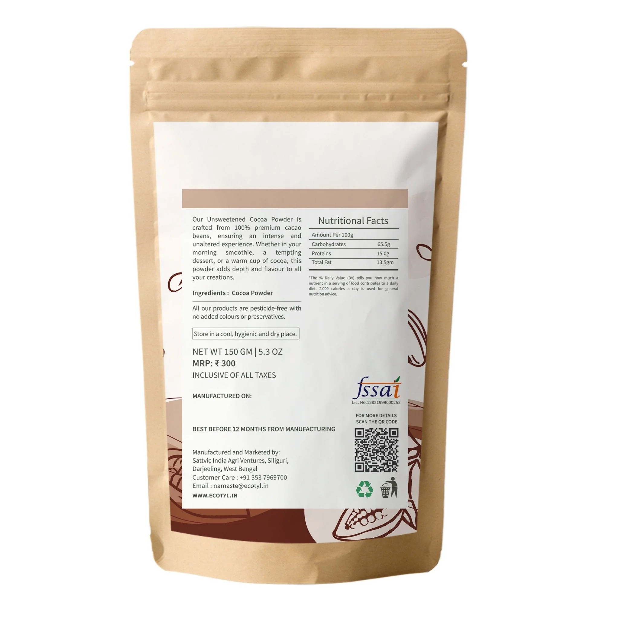 Cocoa Powder | Unsweetened | Perfect for Baking | 150g - Image 6