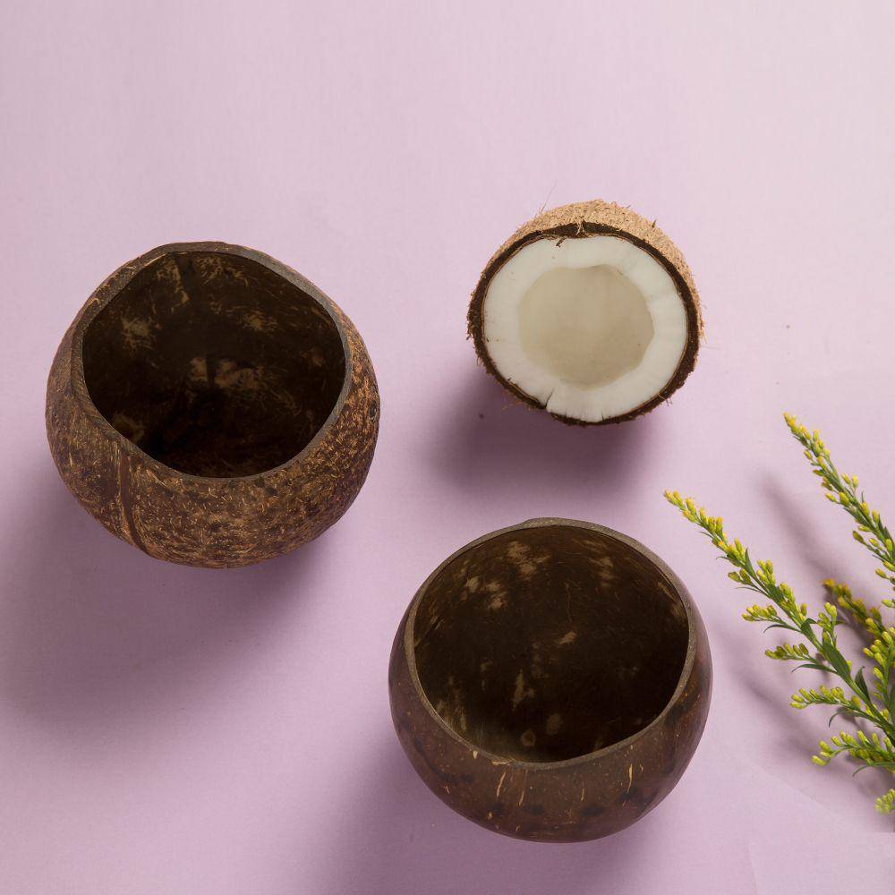 Coconut Bowl | Natural Matte Finish | Jumbo Size Snack Bowl - Image 4