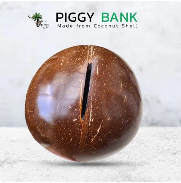 Coconut Shell Kudukka | Piggy Bank for Kids and Adults - Image 4