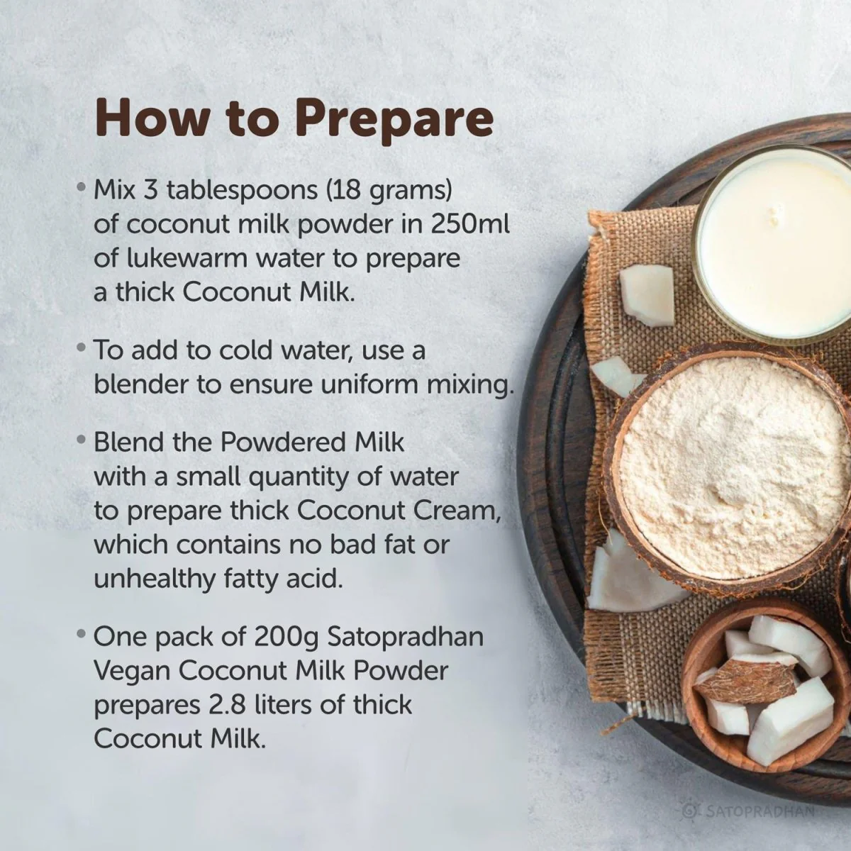Coconut Mylk Powder 200g- 100% Vegan & Pure Milk Powder - Image 8
