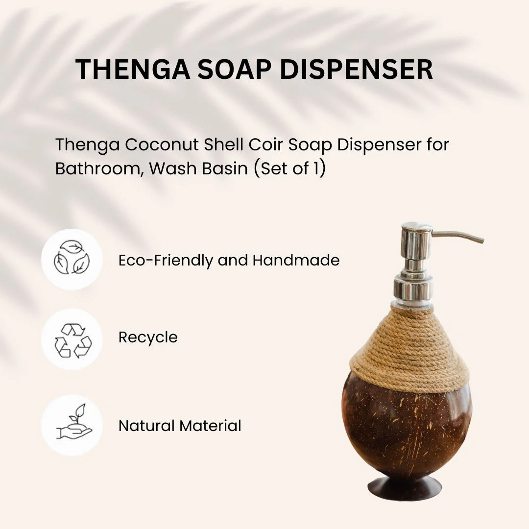 Coconut Shell Coir Pumb Soap Dispensers (Set of 1) - Image 5