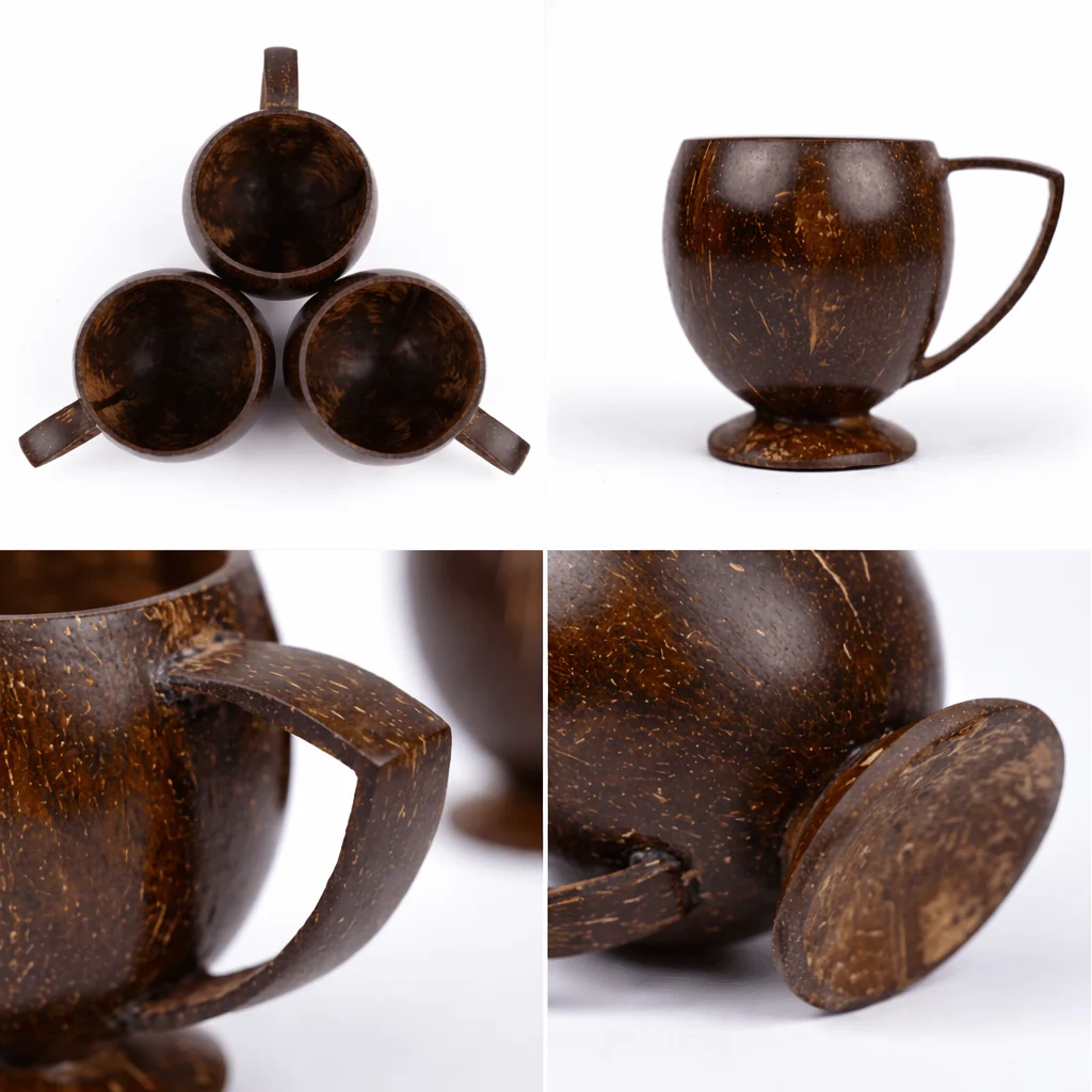 Coconut Shell Handmade Tea Cup | Natural Eco-Friendly Cup - Image 5