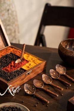 Coconut Shell Masala Spoon Set of 6 | For Small Containers - Image 2