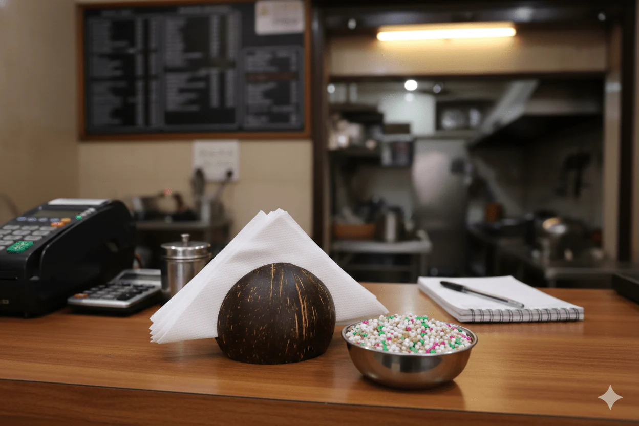 Handcrafted Coconut Shell Table Tissue Holder – Eco-Friendly Decor - Image 3