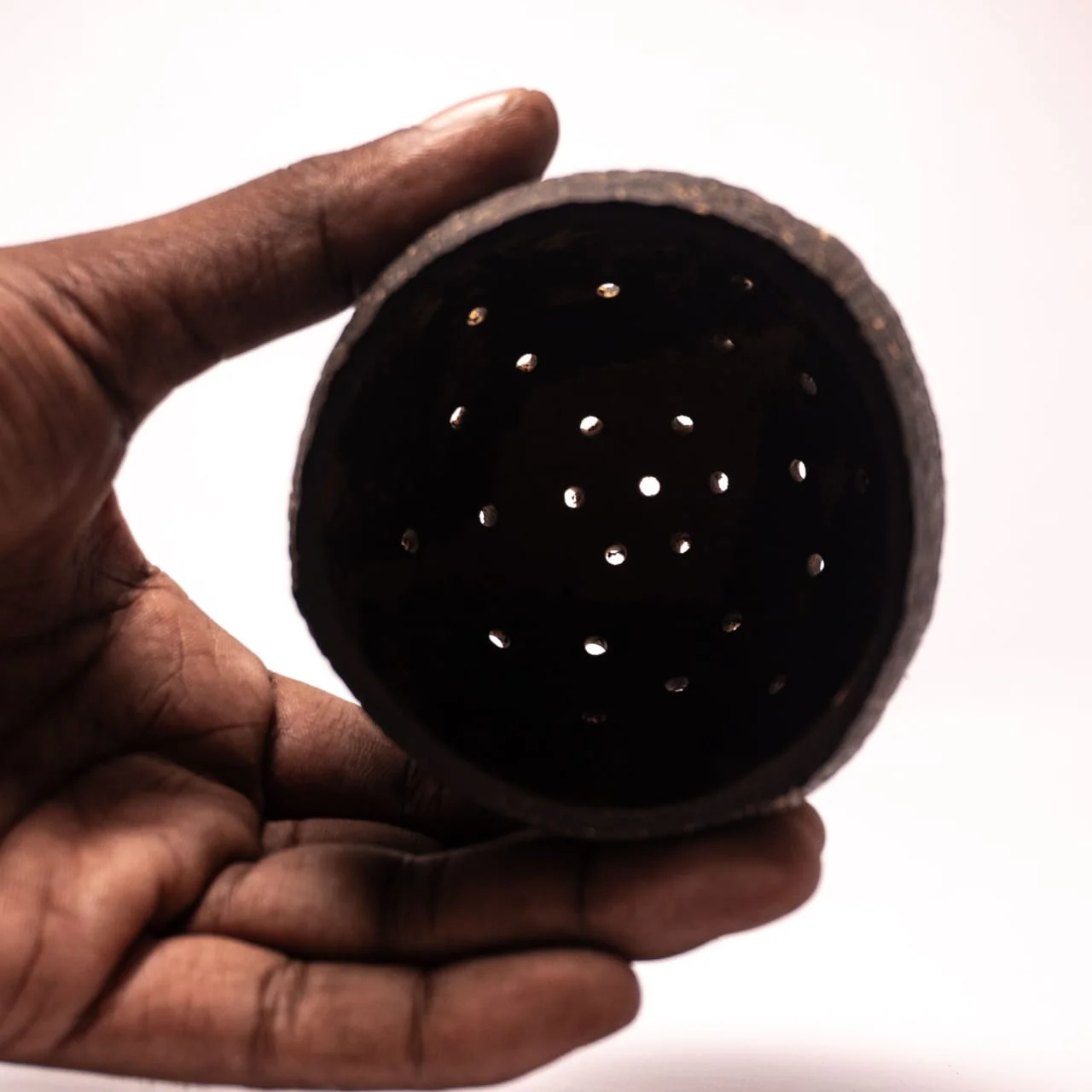 Coconut Shell Dhoop Holder | Natural Handmade Incense Holder - Image 2
